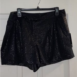 JLo sequined black shorts